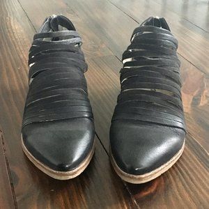 Free People Lost Valley Ankle Boot - Washed Black